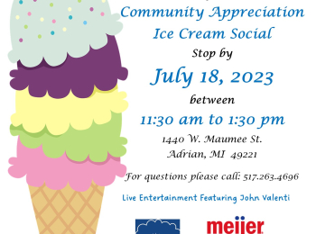 The Lenawee Community Foundation Announces Community Appreciation Ice Cream Social